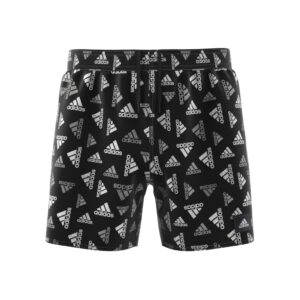 ADIDAS BOS AOP SWIM SH BLACK/WHITE