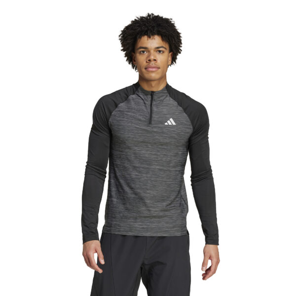 ADIDAS GYM+ 3S 1/4ZIP BLCKME – Bild 2