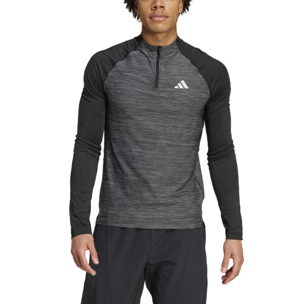 ADIDAS GYM+ 3S 1/4ZIP BLCKME – Bild 3