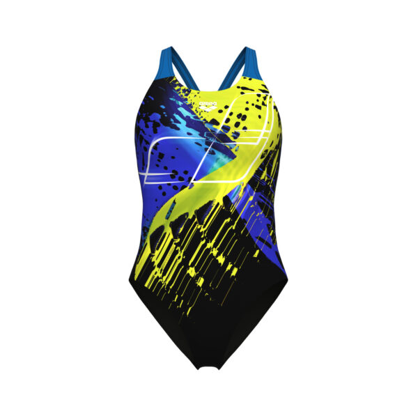 ARENA WOMEN'S ARENA FUNNY SPOT SWIMS BLACK MULTI - BLUE CHINA