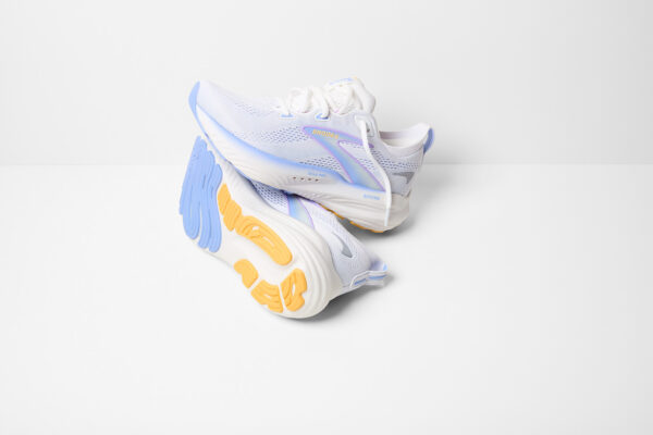 BROOKS Glycerin 22 WHITE/BLUE HERON/APRICOT – Bild 8