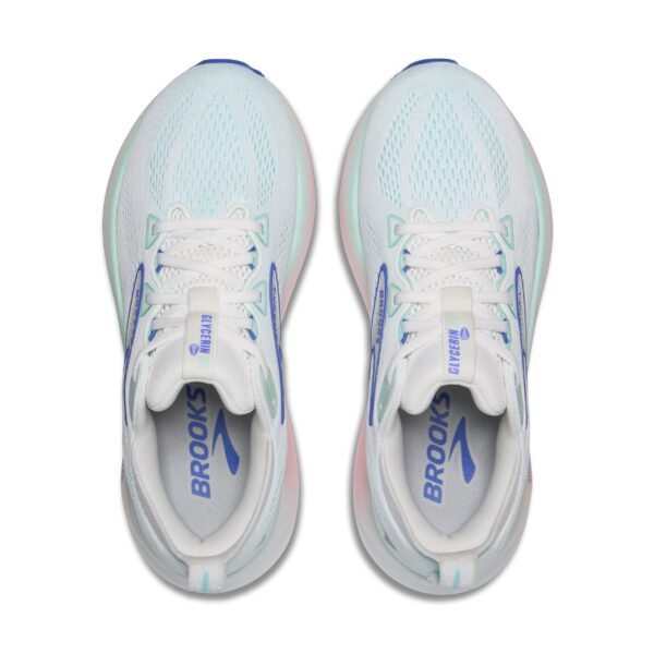 BROOKS Glycerin 22 WHITE/LIMPET SHELL/AMPARO BLUE – Bild 4