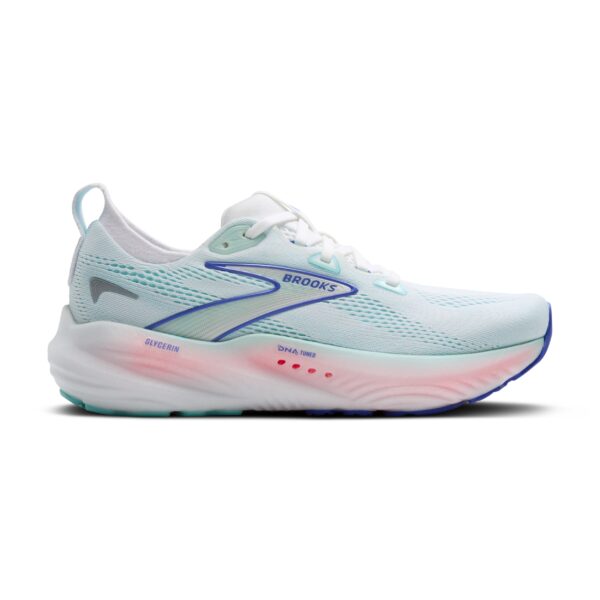 BROOKS Glycerin 22 WHITE/LIMPET SHELL/AMPARO BLUE – Bild 7