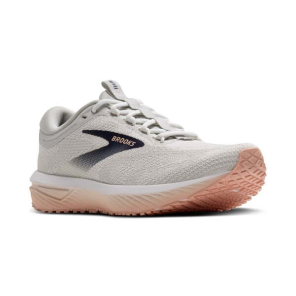 BROOKS Revel 7 OYSTER/WHITE/TROPICAL PEACH