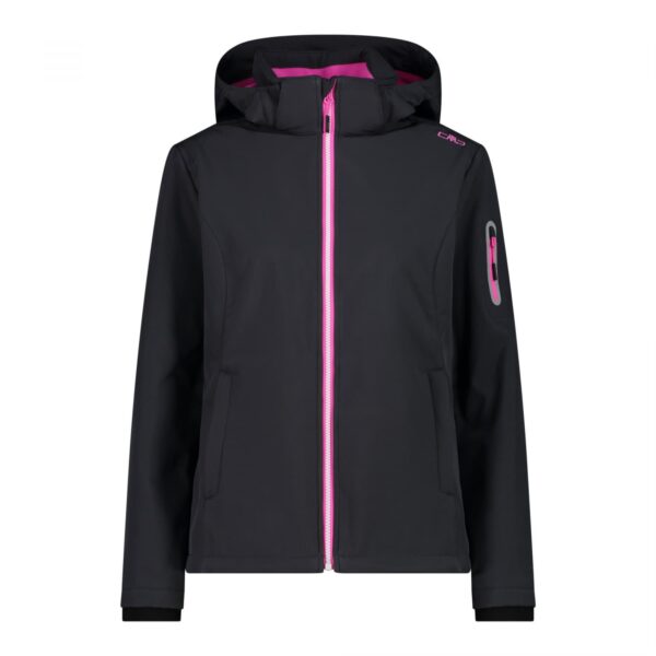 CMP WOMAN JACKET ZIP HOOD ANTRACITE-FESTIVAL