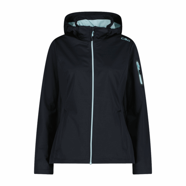 CMP WOMAN JACKET ZIP HOOD ANTRACITE-OPALE