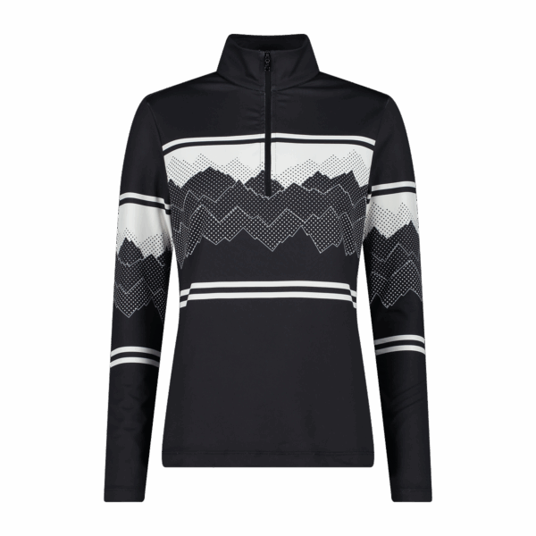 CMP WOMAN SWEAT NERO-BIANCO