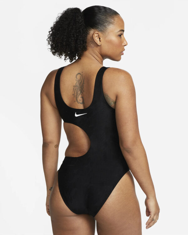 NIKE SWIM CUTOUT ONE PIECE BLACK – Bild 2