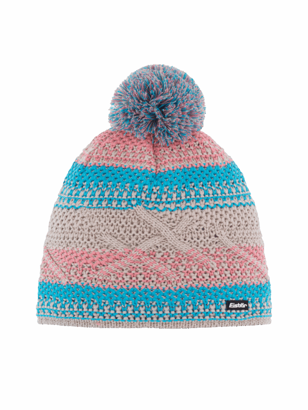 EISBÄR Brock Pompon MÜ BRUSHED SILVER-MUGOAZUR-STRAWB