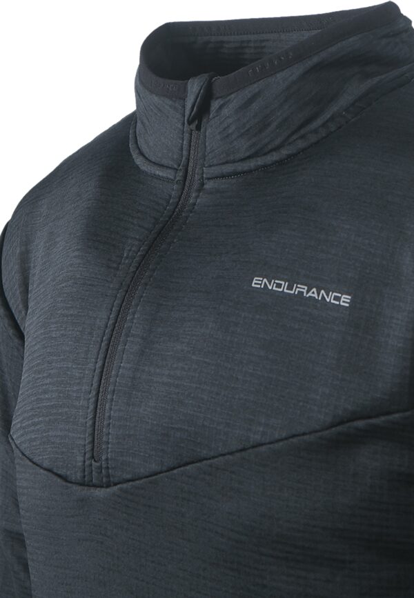 ENDURANCE Ledger M Waffle Melange Midlayer BLACK – Bild 3