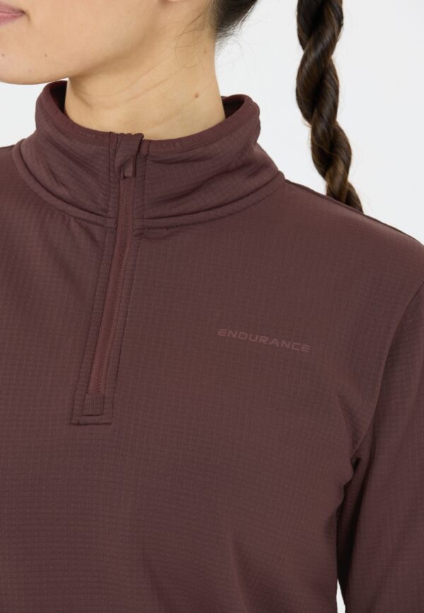 ENDURANCE Vironic W Waffle Melange Loose Fit Midlayer HUCKLEBERRY – Bild 3