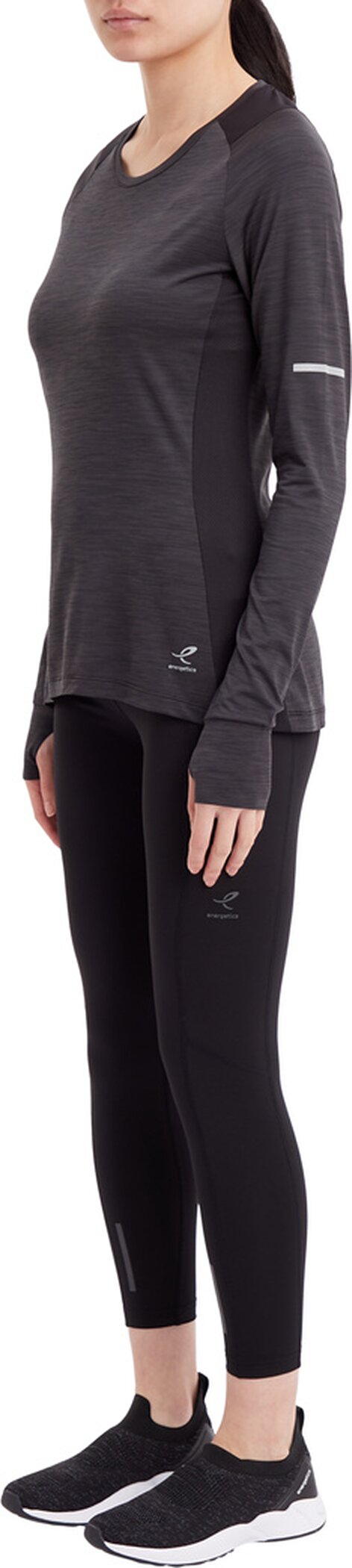 ENERGETICS Da.-Langarmshirt Evii L/S W MELANGE/BLACK/BLACK – Bild 3