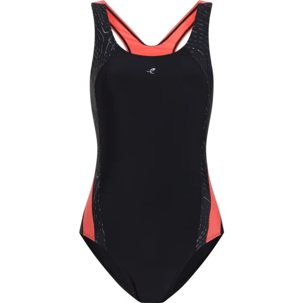 ENERGETICS Da.-Schwimmanzug Nora W BLACK/RED LIGHT/AOP