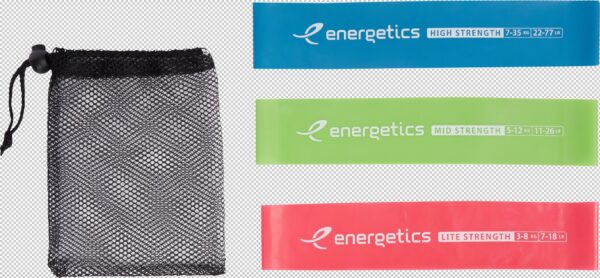 ENERGETICS Gymnastik-Band Mini Bands Set 1.0 RED/GREEN/BLUE – Bild 2