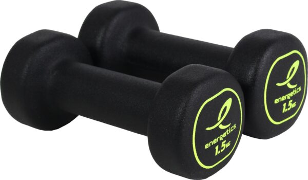 ENERGETICS Hantel Neoprene Dumb. Pairs BLACK/YELLOW – Bild 2