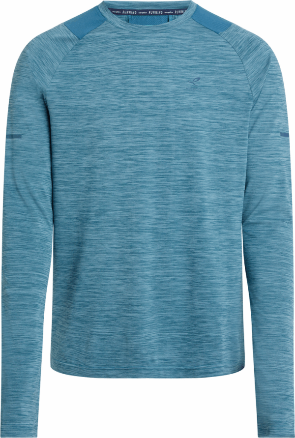 ENERGETICS He.-Langarmshirt Ailo LS M MELANGE/BLUE PETROL/