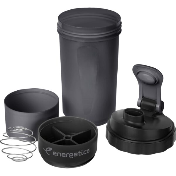 ENERGETICS Trinkflasche Shaker Bottle II 0.60L ANTHRACITE/BLACK – Bild 2