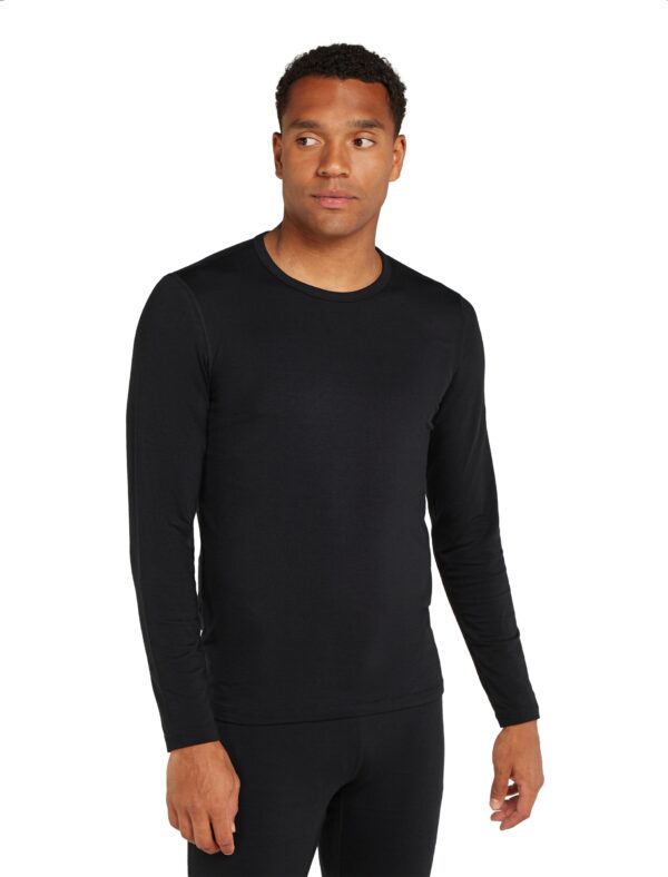 ICEBREAKER M Mer Core Heavyweight LS Crewe BLACK