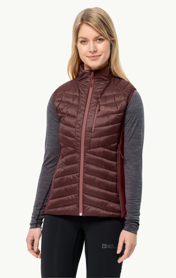 JACK WOLFSKIN ROUTEBURN PRO INS VEST W DARK MAROON – Bild 2