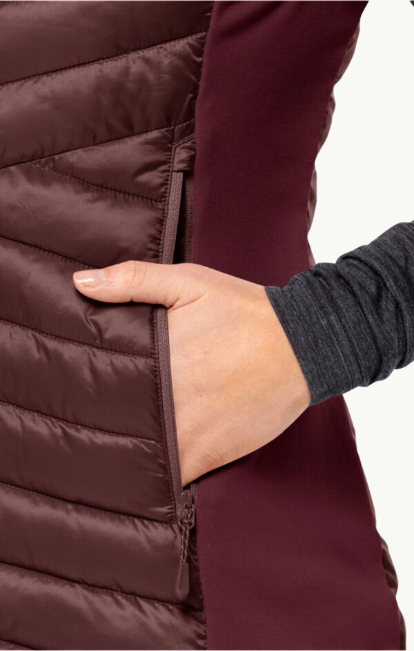 JACK WOLFSKIN ROUTEBURN PRO INS VEST W DARK MAROON – Bild 5