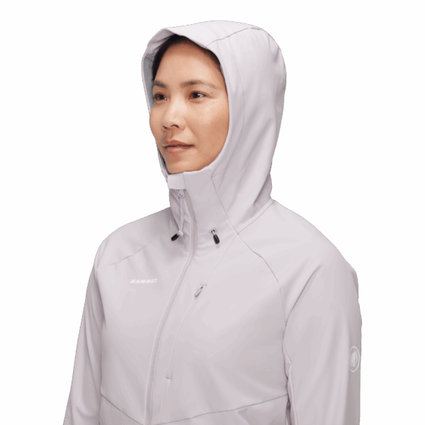 MAMMUT Ultimate Comfort SO Hooded Jacket Women ALPINE CALAMINT – Bild 8