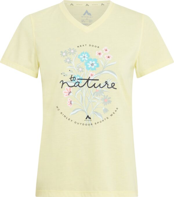 McKINLEY Da.-T-Shirt Nata II W MELANGE/YELLOW LIGHT