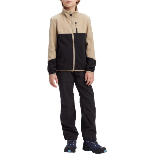 McKINLEY Ju.-Fleece-Jacke Ernest B BLACK NIGHT/BROWN SM – Bild 5