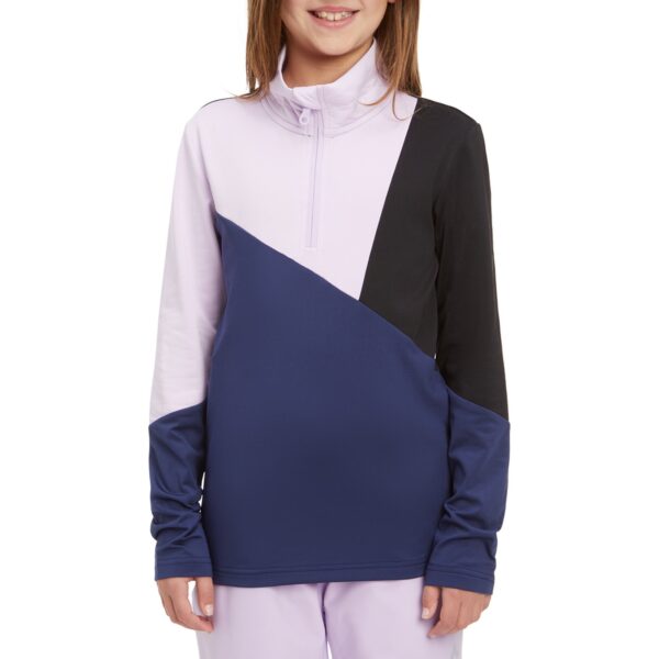 McKINLEY Ki.-Funktions-Shirt Ikay II J NAVY DARK/LILAC/BLAC – Bild 3