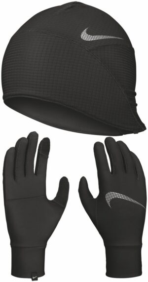 NIKE 9385/17 Nike W Essential Hat and Gl 082 BLACK/BLACK/SILVER