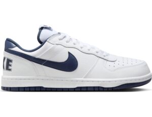 NIKE BIG NIKE LOW WHITE/MIDNIGHT NAVY