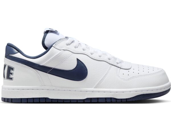NIKE BIG NIKE LOW WHITE/MIDNIGHT NAVY
