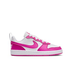 NIKE COURT BOROUGH LOW RECRAFT (GS) WHITE/LASER FUCHSIA
