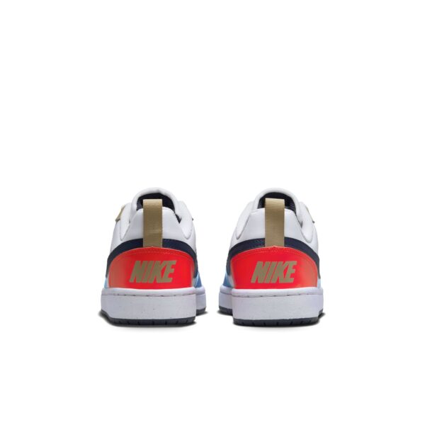 NIKE COURT BOROUGH LOW RECRAFT (GS) WHITE/THUNDER BLUE-LT CRIMSON – Bild 4