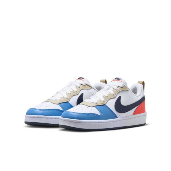 NIKE COURT BOROUGH LOW RECRAFT (GS) WHITE/THUNDER BLUE-LT CRIMSON – Bild 5