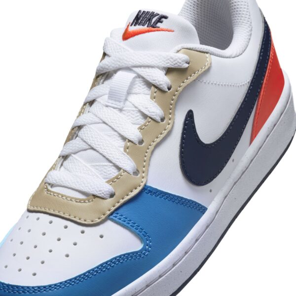NIKE COURT BOROUGH LOW RECRAFT (GS) WHITE/THUNDER BLUE-LT CRIMSON – Bild 7
