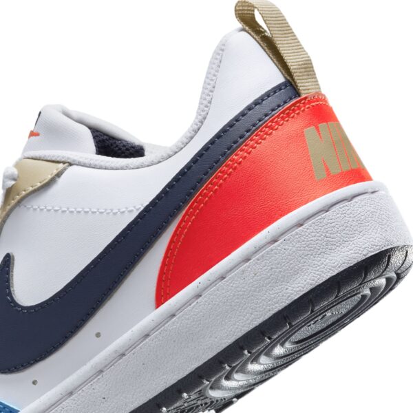 NIKE COURT BOROUGH LOW RECRAFT (GS) WHITE/THUNDER BLUE-LT CRIMSON – Bild 8