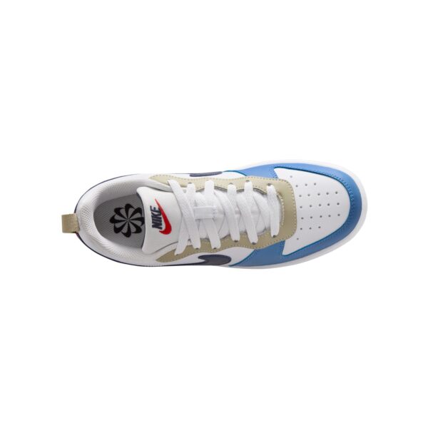 NIKE COURT BOROUGH LOW RECRAFT (GS) WHITE/THUNDER BLUE-LT CRIMSON – Bild 9