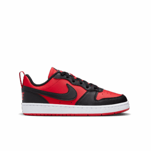 NIKE COURT BOROUGH LOW RECRAFT (GS) UNIVERSITY RED/BLACK-WHITE