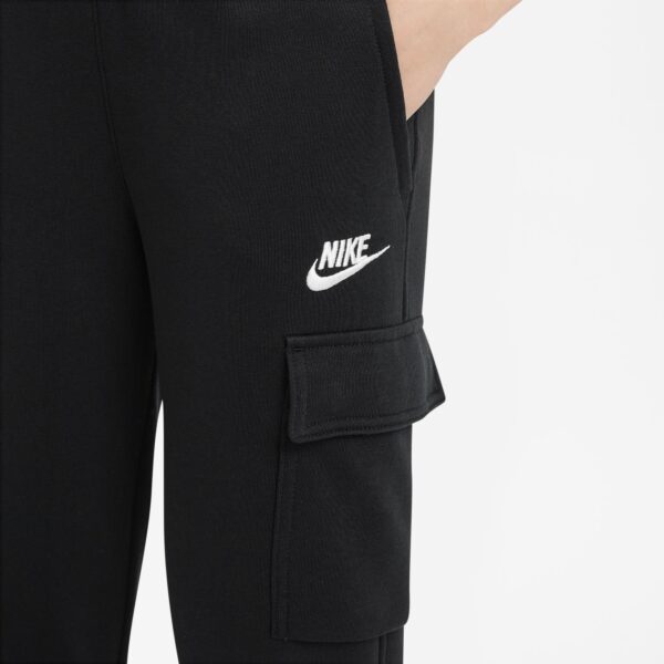 NIKE K NSW CLUB FLC CRGO PNT LBR BLACK/BLACK/WHITE – Bild 3