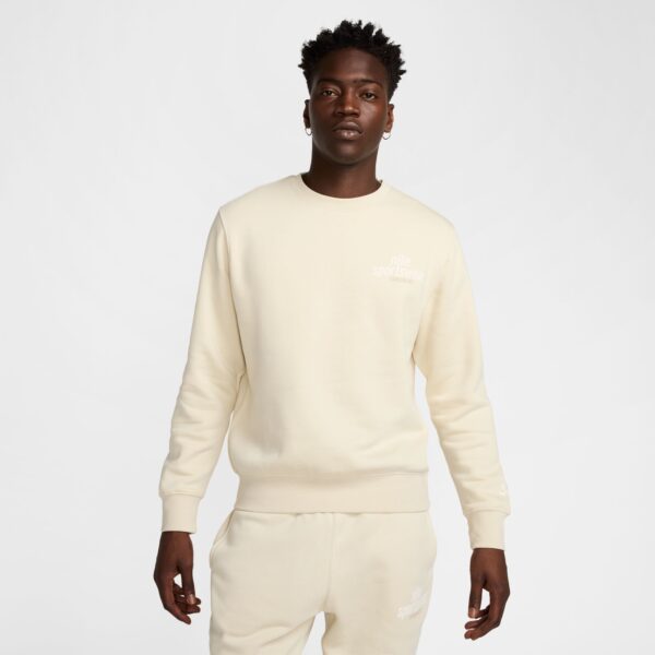NIKE M NK CLUB BB CREW NSW GFX LT KHAKI/SAIL