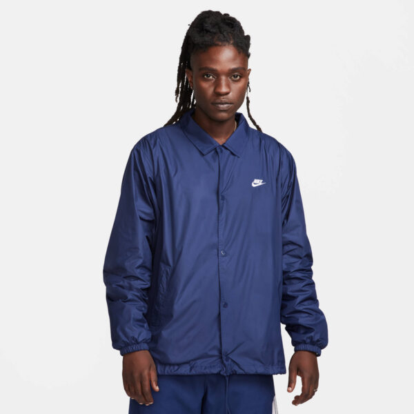 NIKE M NK CLUB COACHES JKT MIDNIGHT NAVY/WHITE