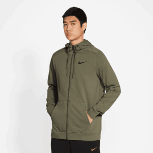 NIKE M NK DF HDIE FZ FL MEDIUM OLIVE/BLACK