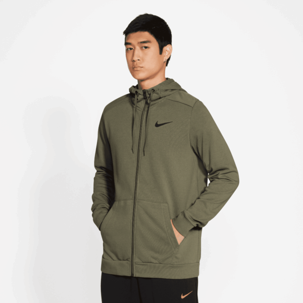 NIKE M NK DF HDIE FZ FL MEDIUM OLIVE/BLACK