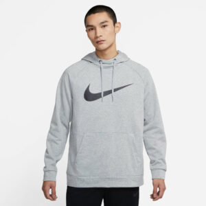 NIKE M NK DF HDIE PO SWSH DK GREY HEATHER/BLACK