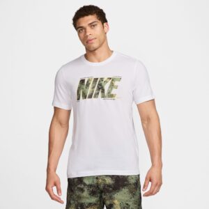 NIKE M NK DF TEE CAMO WHITE