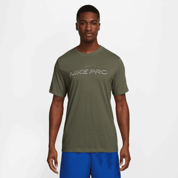 NIKE M NK DF TEE DB NIKE PRO MEDIUM OLIVE
