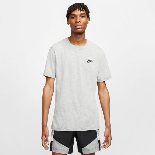 NIKE M NSW CLUB TEE DK GREY HEATHER/BLACK