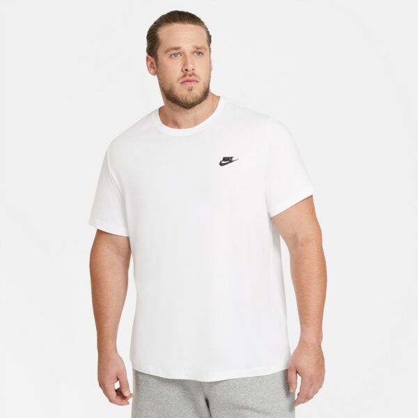 NIKE M NSW CLUB TEE WHITE/BLACK – Bild 3