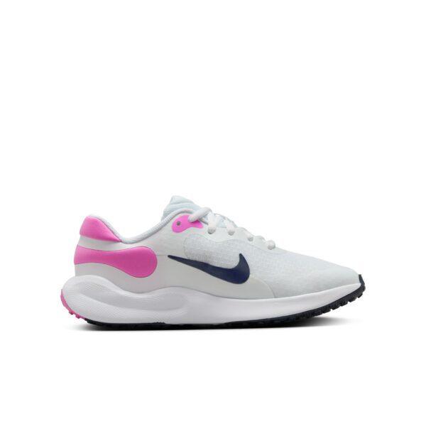 NIKE NIKE REVOLUTION 7 (GS) WHITE/MIDNIGHT NAVY-PLAYFUL PI – Bild 3