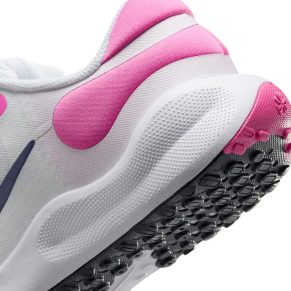 NIKE NIKE REVOLUTION 7 (GS) WHITE/MIDNIGHT NAVY-PLAYFUL PI – Bild 8